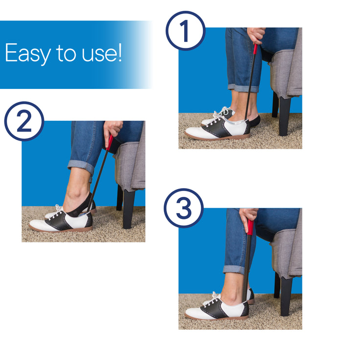 2 pack 18" Long Handled Metal Shoe Horn