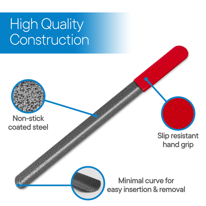 2 pack 18" Long Handled Metal Shoe Horn