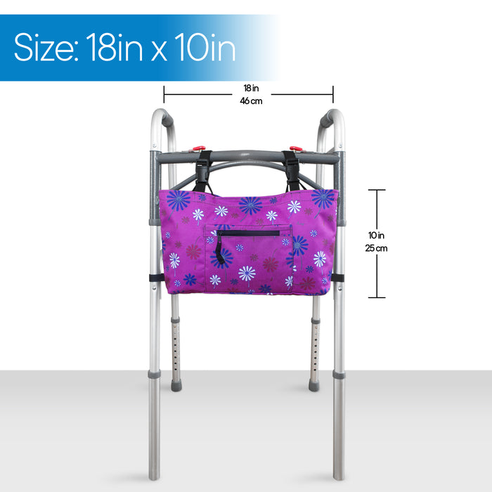 Purple Flower Walker Bag with Soft Cooler