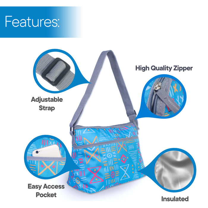 8 Can Sling Cooler (Blue Hourglass)