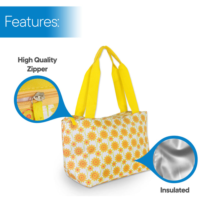 8 Can Cooler Tote (Yellow Flower)