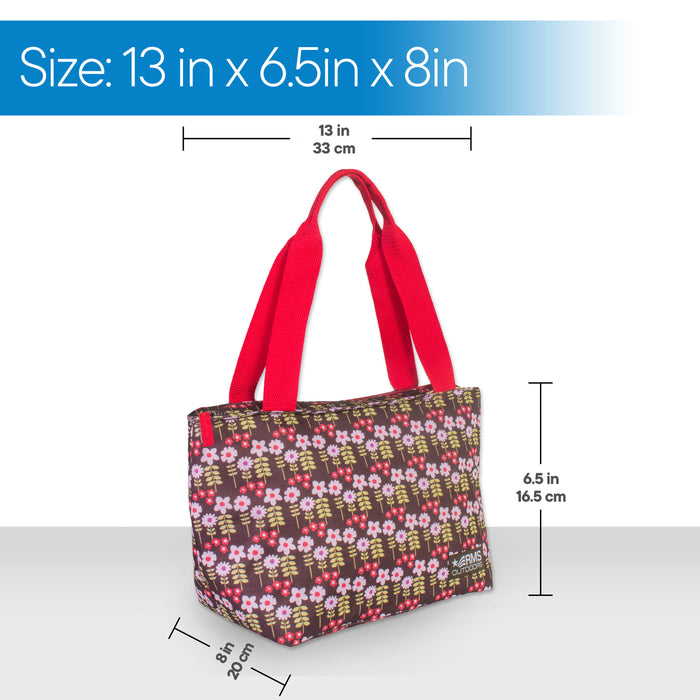 8 Can Cooler Tote (White Flower)