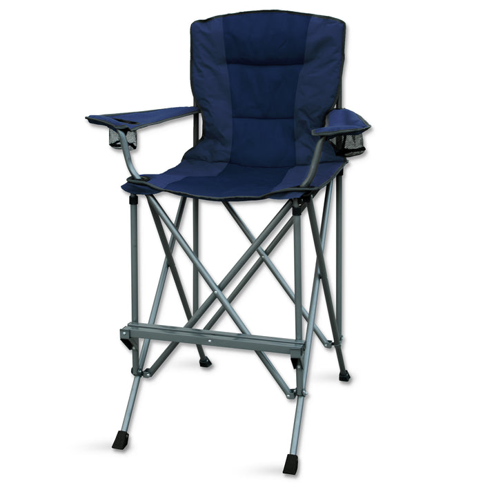 Extra Tall Folding Chair for Limited Mobility - Blue