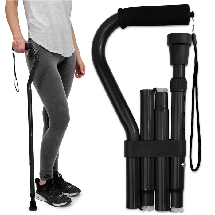 RMS - Folding Offset Cane (Black)