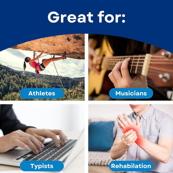 RMS Hand Grip Trainer Kit, 3 Hand Grips & 3 Finger Stretchers – Increase Hand Strength