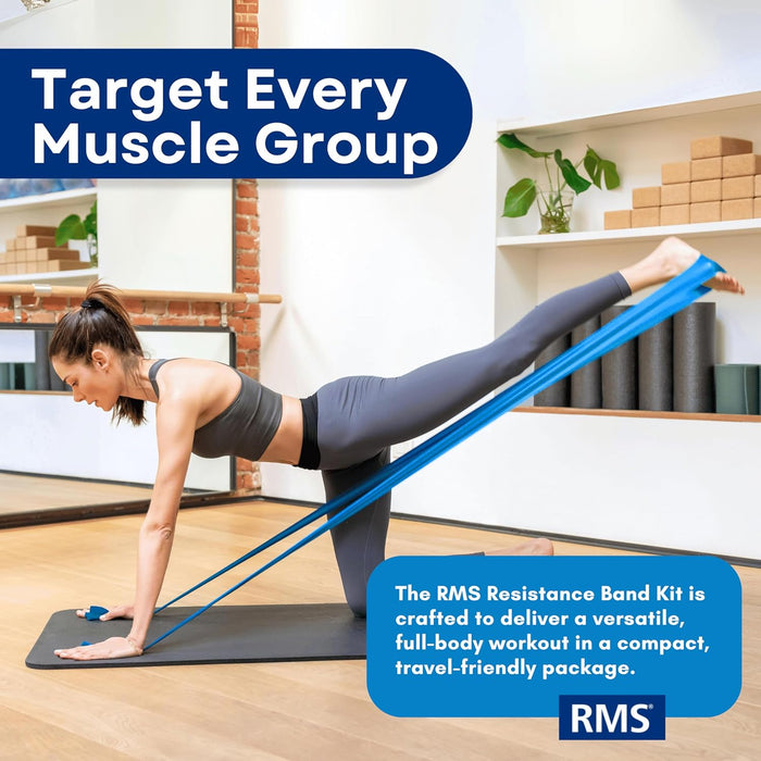RMS Resistance Bands with Instruction Guide Carry Bag Latex