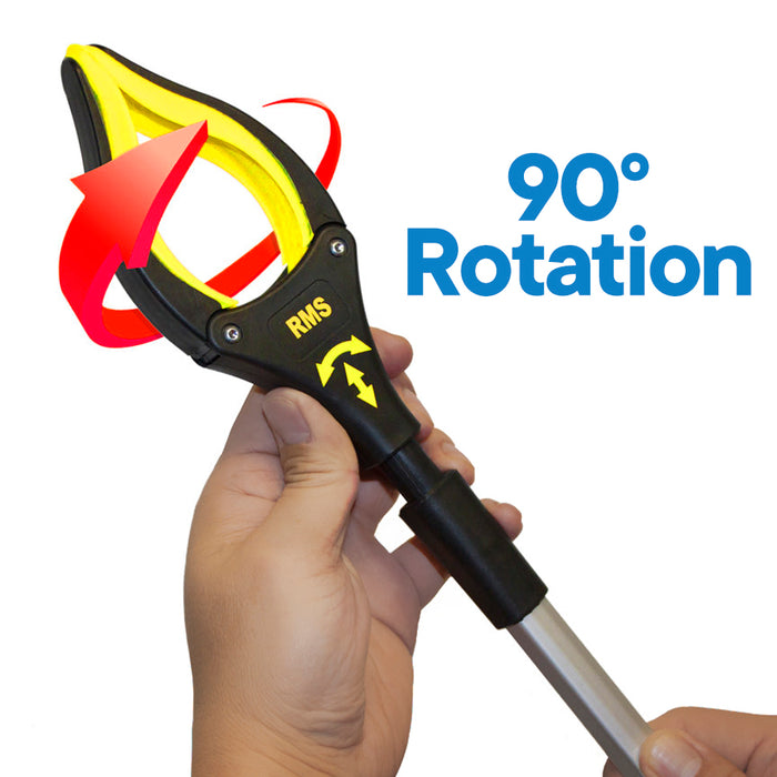 21" Yellow Grabber Reacher with Rotating Gripper