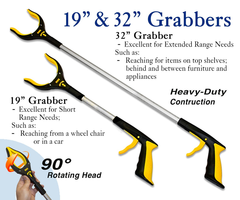 Grabber Reacher Aid, Health Premium Grabber 32, Lightweight Extra Long  Grabber Reacher For Elderly