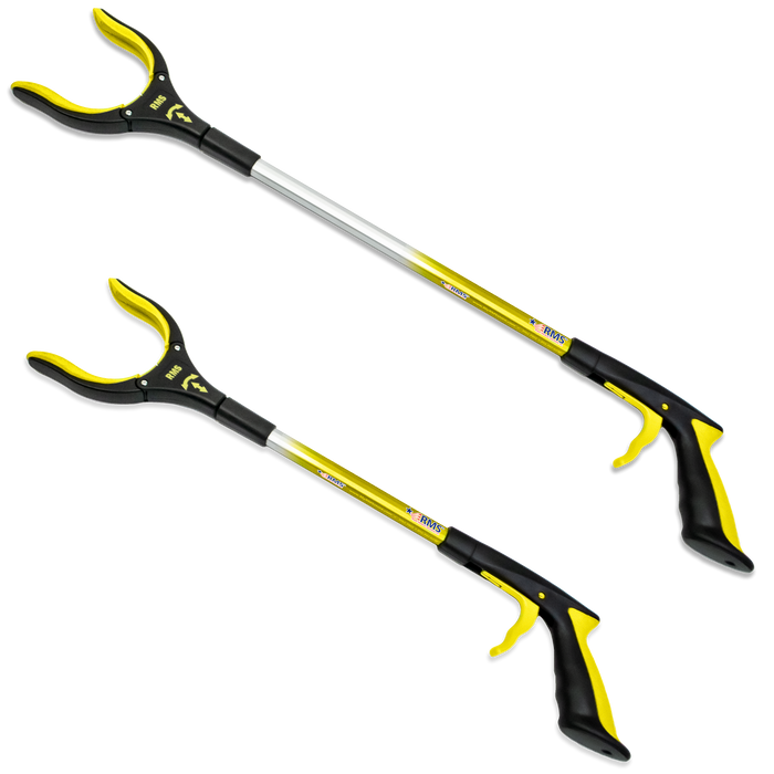 Grabber Reacher 2 Pack (32 inch and 19 inch, Yellow)