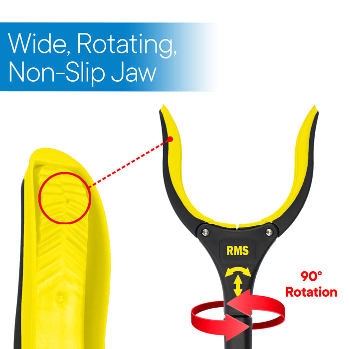 21" Yellow Grabber Reacher with Rotating Gripper