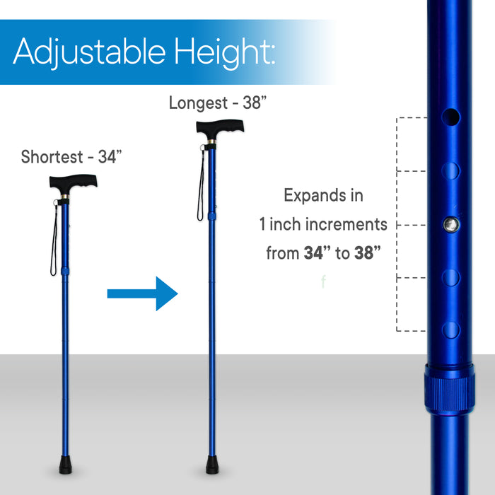 RMS - Folding Cane (Blue)