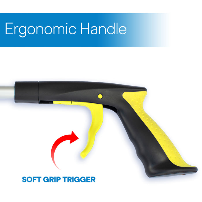 21" Yellow Grabber Reacher with Rotating Gripper