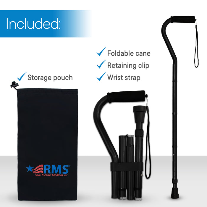 RMS - Folding Offset Cane (Black)