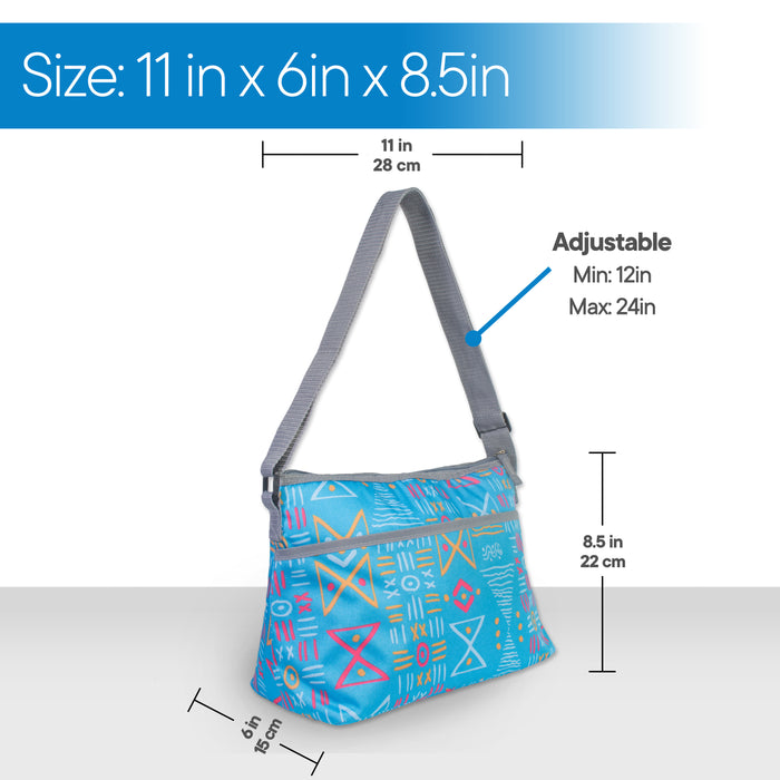 8 Can Sling Cooler (Blue Hourglass)