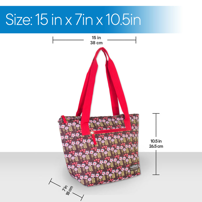 14 Can Cooler Tote (White Flower)