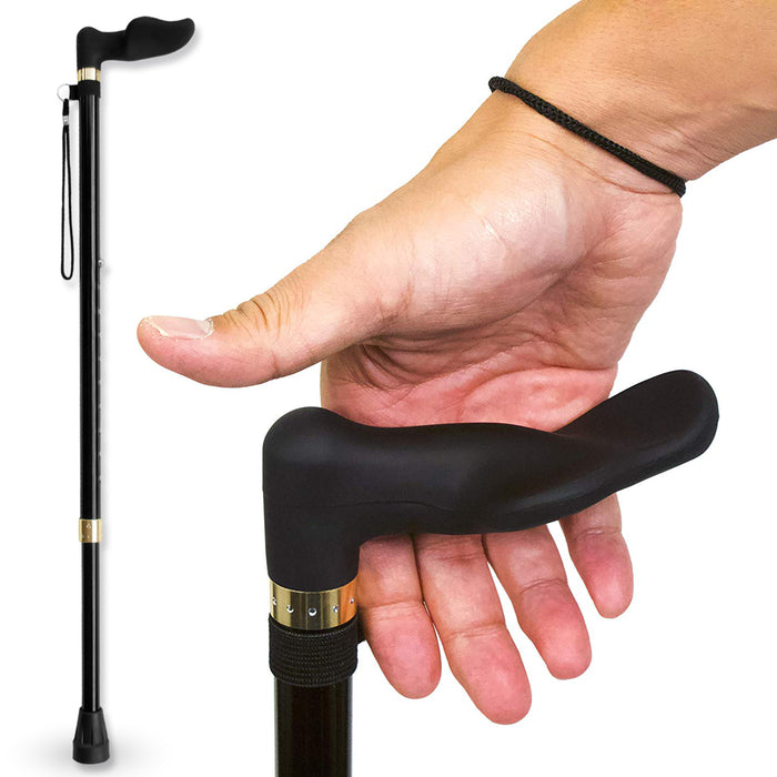 RMS - Walking Cane with Palm Grip Orthopedic Handle for Right Hand
