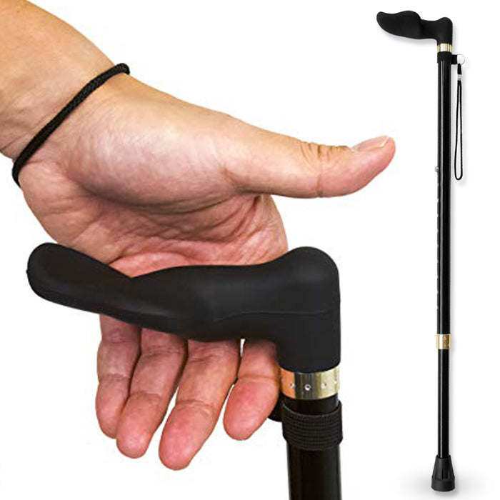 RMS - Walking Cane with Palm Grip Orthopedic Handle for Left Hand — My RMS  Store