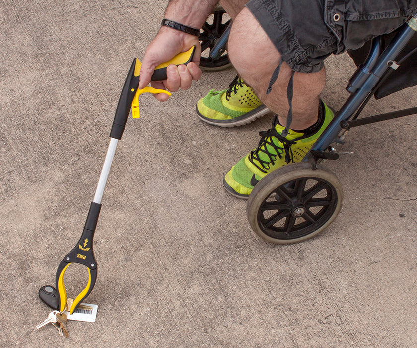21" Yellow Grabber Reacher with Rotating Gripper