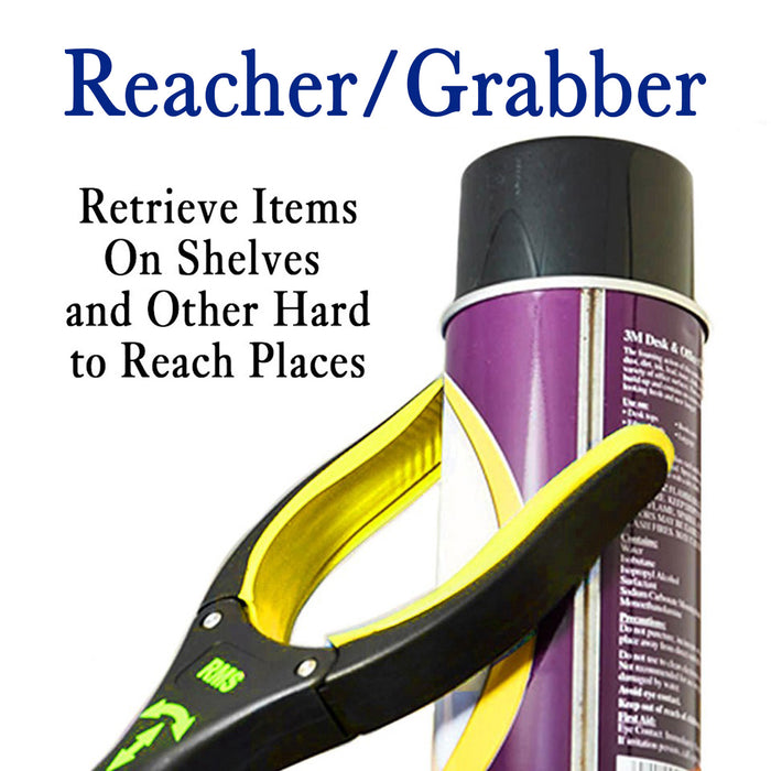 21" Yellow Grabber Reacher with Rotating Gripper