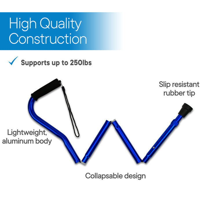 RMS - Folding Offset Cane (Blue)